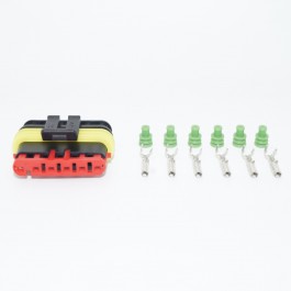 Superseal 6-pin male plug front