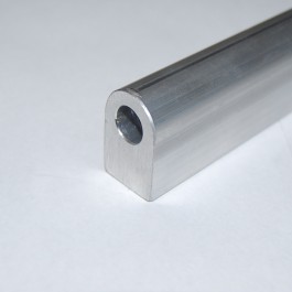End of aluminium tubing for DIY fuel rail kit