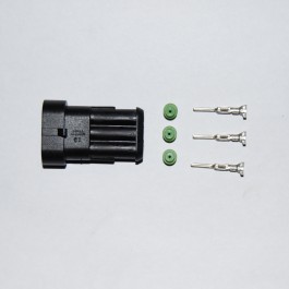 3-way Superseal socket connector inc pins