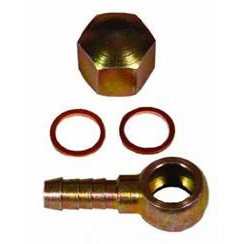 FSE Glencoe steel 8mm pushon Banjo & Cap Nut assembly