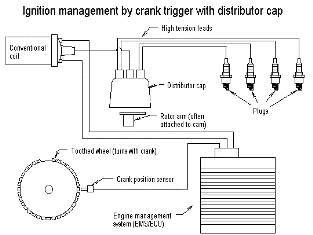 Crank based distributor ignition system