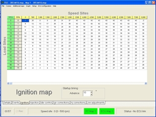 Sample K6 ignition base map