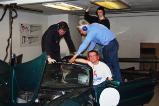 Lucky's car required some extra mass to stop wheel spin!