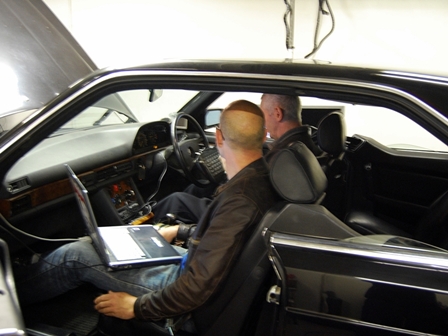 Will's Merc V8 runs on LPG...